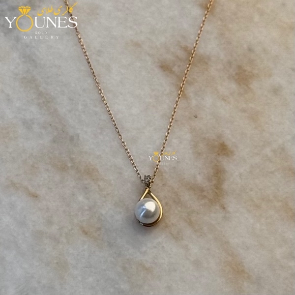 گردنبند طلا مروارید اشکی